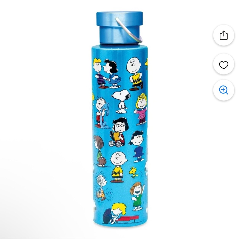 Peanuts Charlie Brown &  Friends Stainless Bottle w/Handle on Lid Hot & Cold
